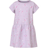 Name It Lavender Fog White Florals Nmfvilinse Capsl Kjole