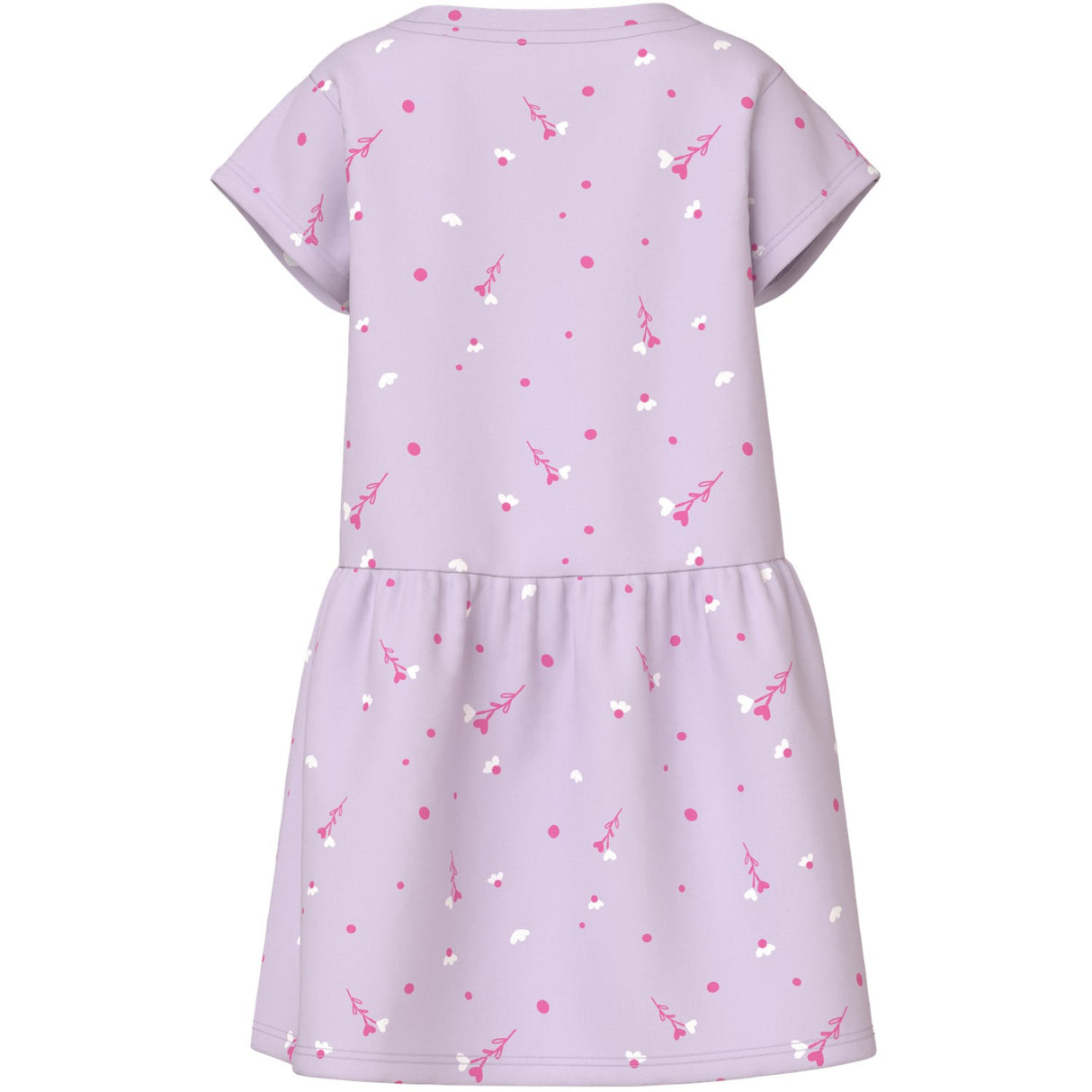 Name It Lavender Fog White Florals Nmfvilinse Capsl Kjole