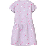 Name It Lavender Fog White Florals Nmfvilinse Capsl Kjole