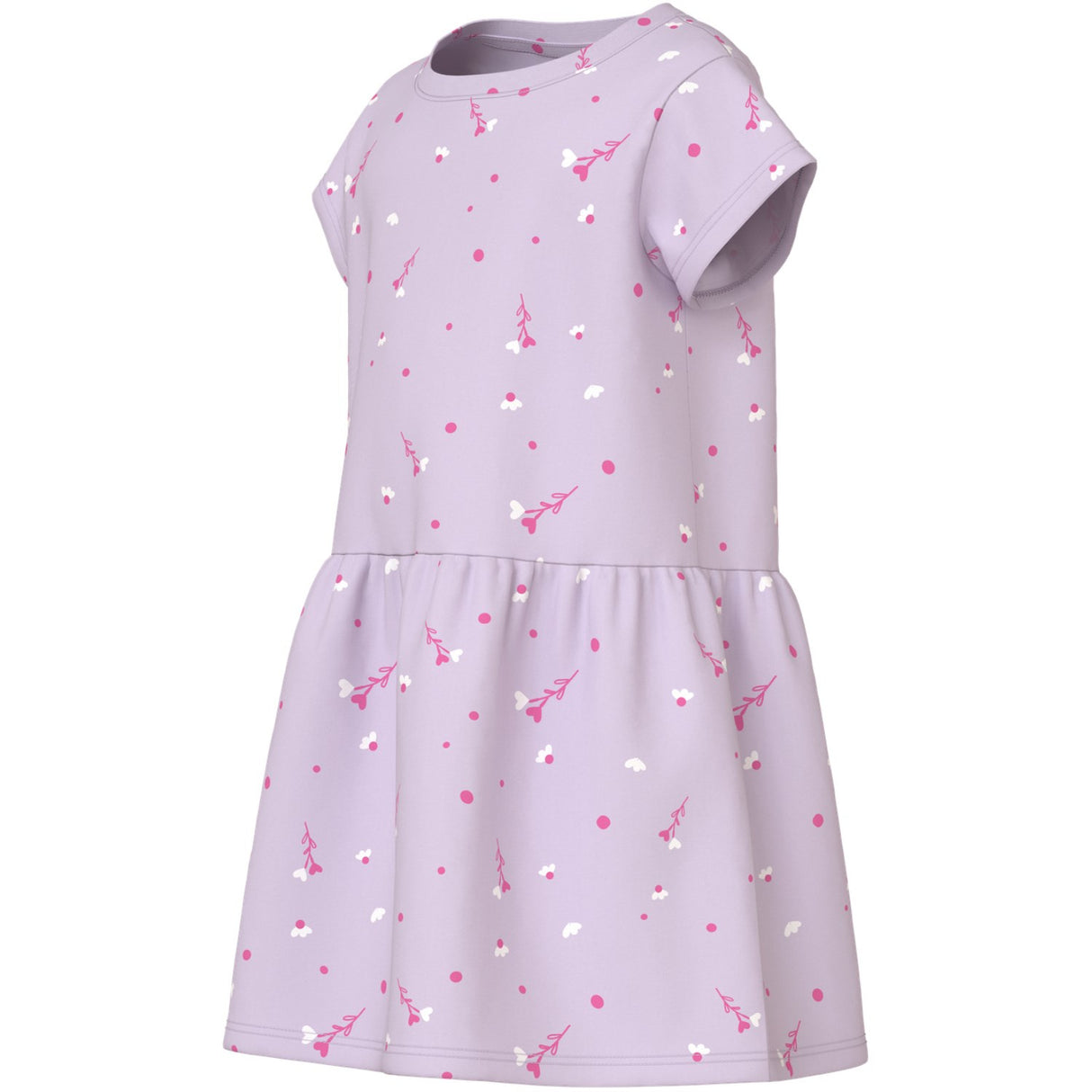 Name It Lavender Fog White Florals Nmfvilinse Capsl Kjole