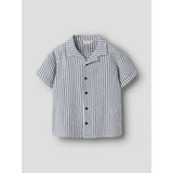Name It Vintage Indigo Cloud Dancer Nkmfedenis Ss Nreg Skjorte