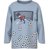 Name It Blue Fog Football Nmmvilasse Ls Nreg Topp