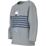 Name It Grey Melange Shark Nmmvilasse Ls Nreg Topp