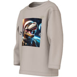 Name It Chateau Gray Space Dino Nmmvoto Ls Nreg Topp