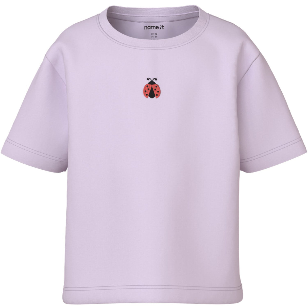 Name It Lavender Fog Ladybug Embroidery Nmfvictoria Ss Nreg Topp