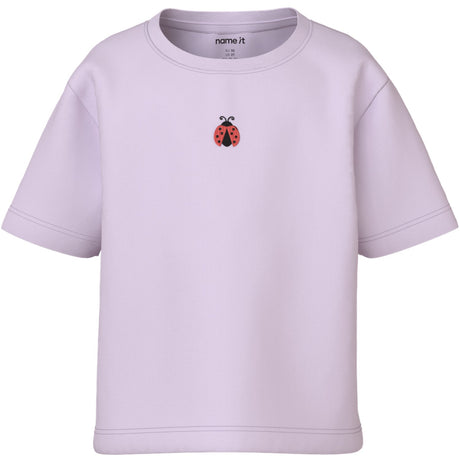 Name It Lavender Fog Ladybug Embroidery Nmfvictoria Ss Nreg Topp