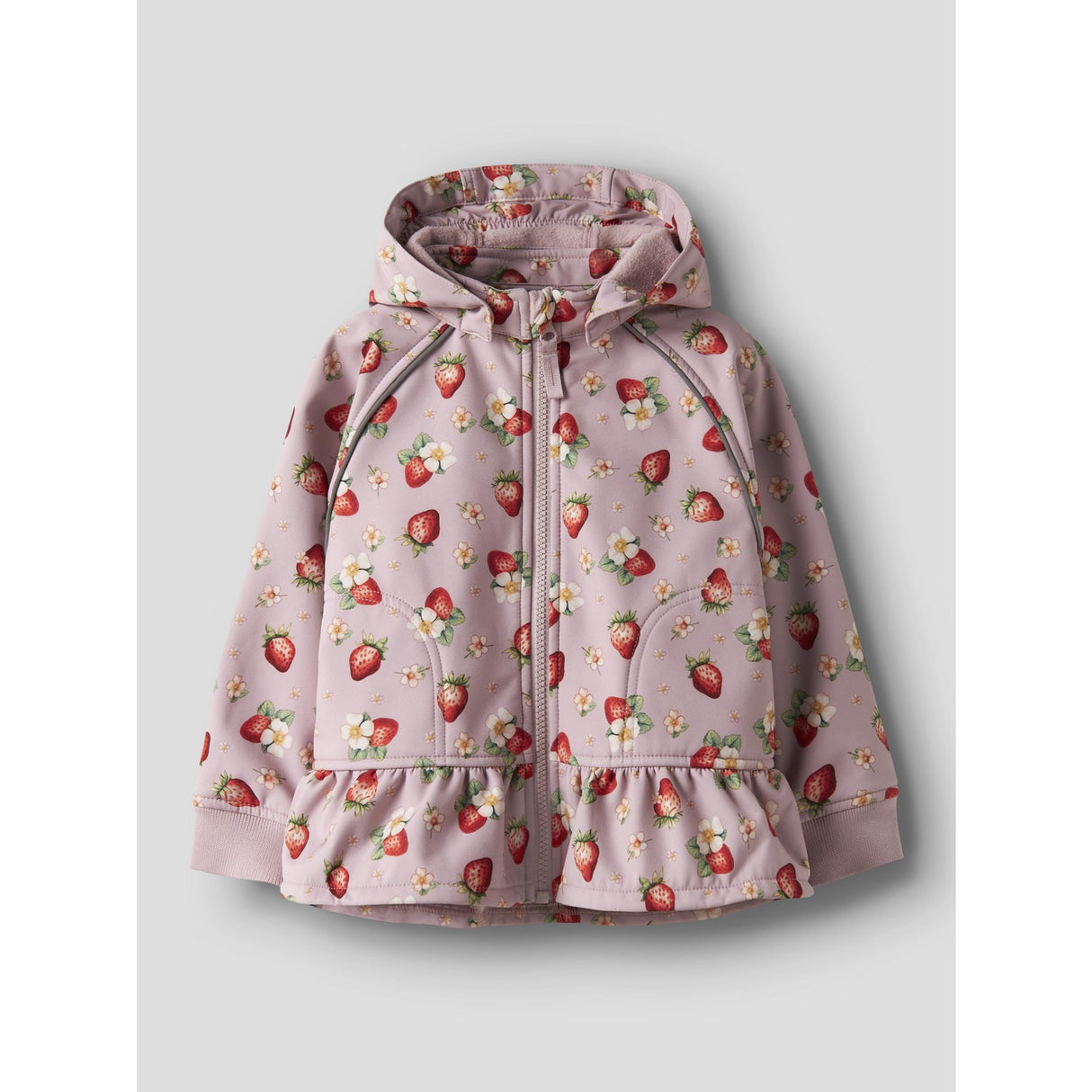 Name It Keepsake Lilac Strawberry Nmfalfa08 Softshell Jakke Peblum Fo