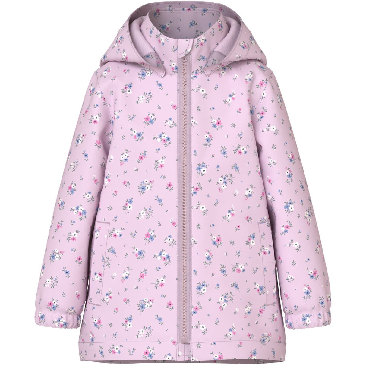 Name It Lilac Snow 4 Floral Patchwork Nmfmaxi Jakke Li Aop Noos