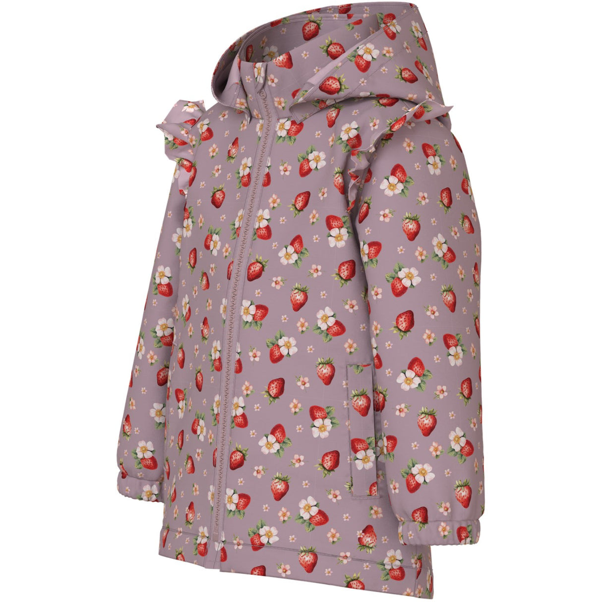 Name It Keepsake Lilac 1 Strawberry Nmfmaxi Jakke Li Frill Aop