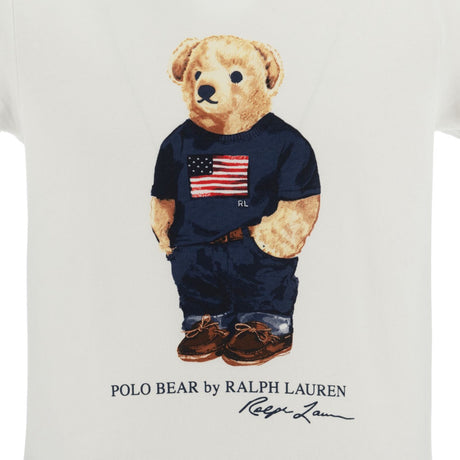 Polo Ralph Lauren White / Elite Blue Ss Bjørn Tee Og Kort Sett