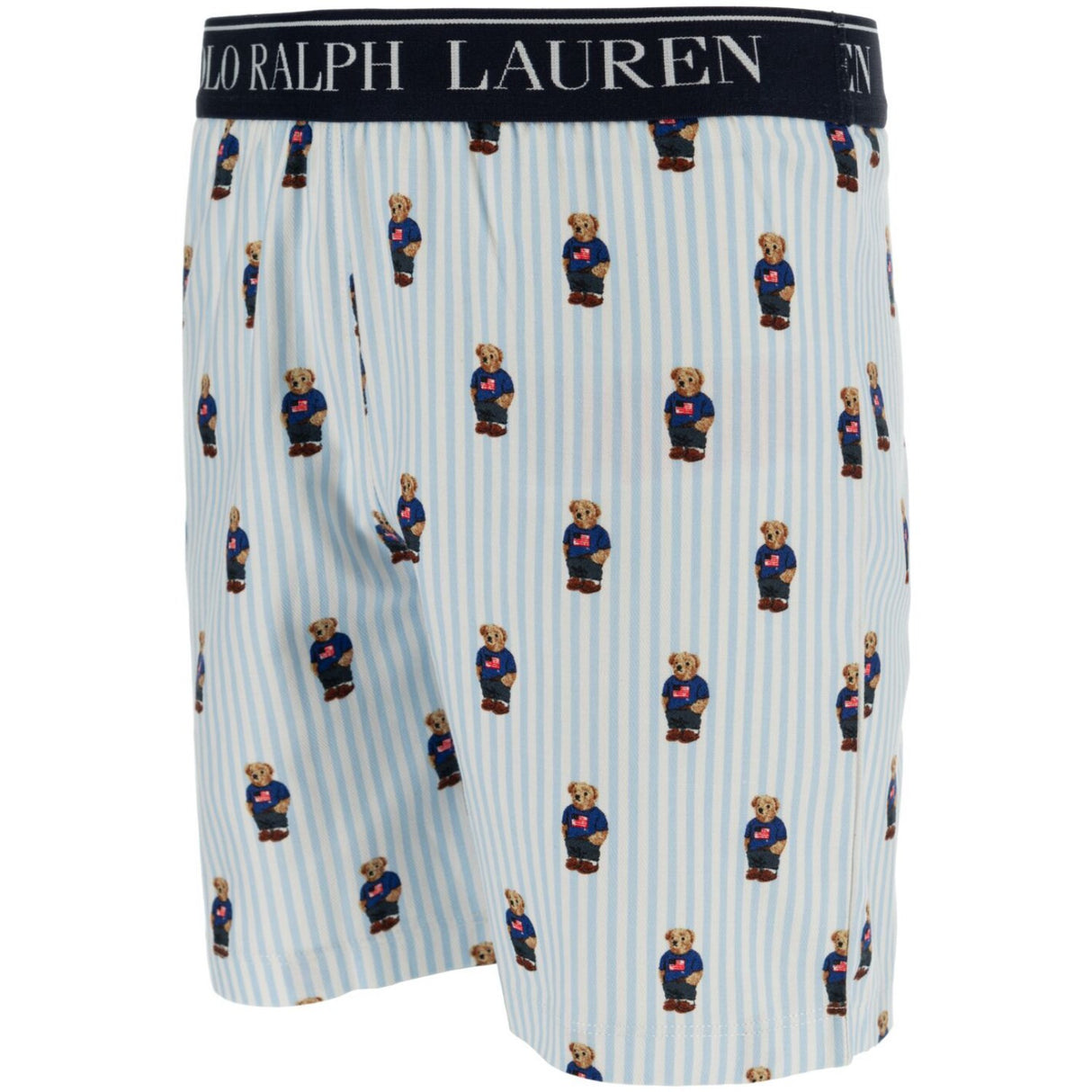 Polo Ralph Lauren White / Elite Blue Ss Bjørn Tee Og Kort Sett