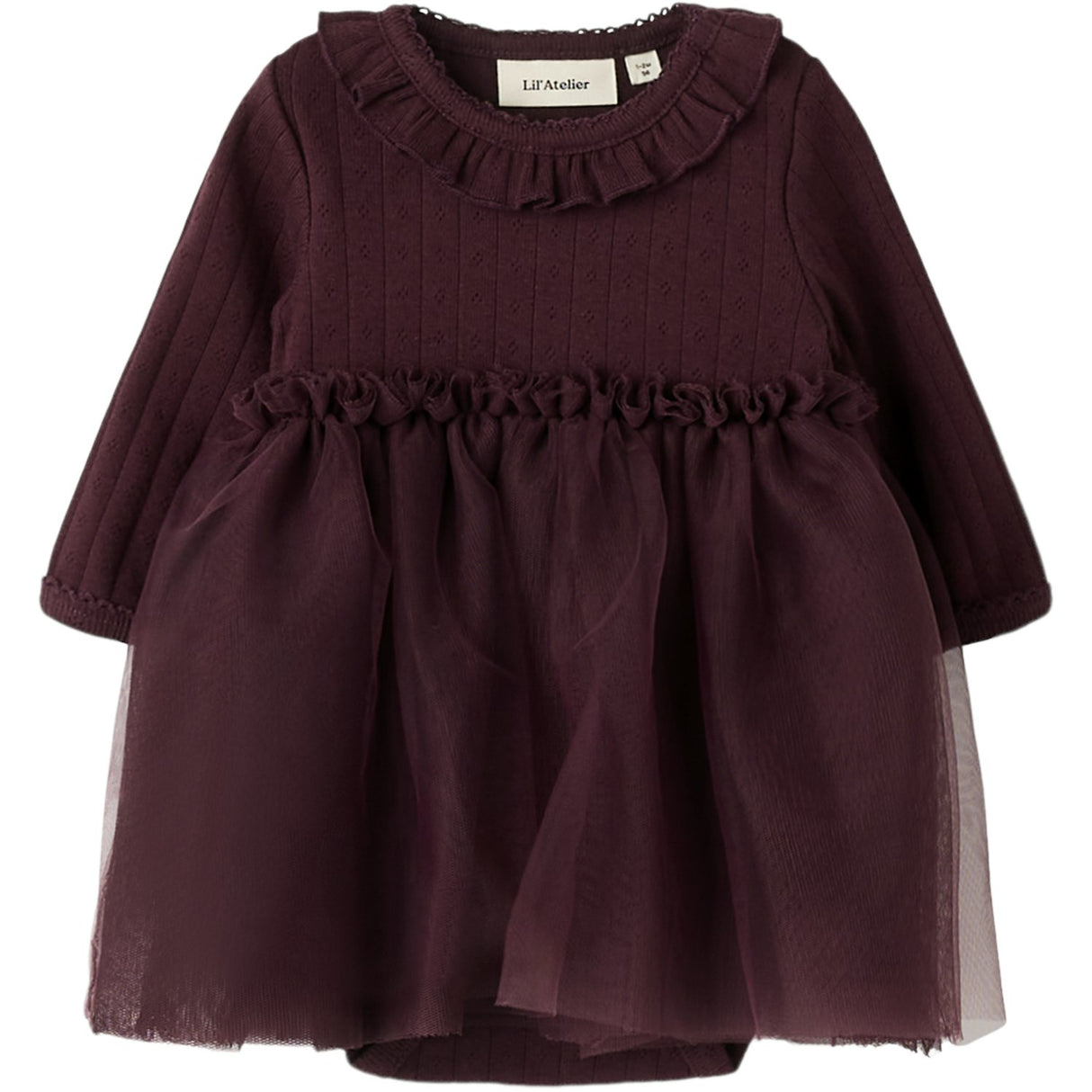 Lil'Atelier Catawba Grape Nbfsolange Ls Tyll Body Kjole Lil
