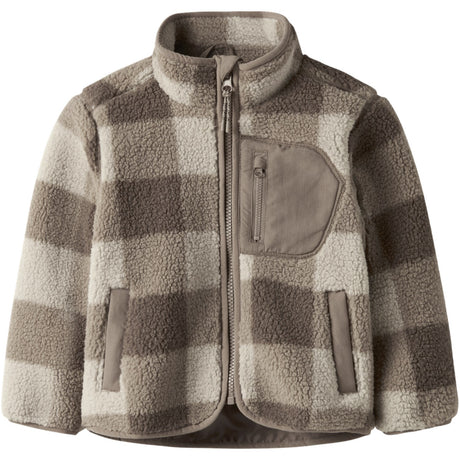 Name It Fossil Nmmmonico Sherpa Jakke Check