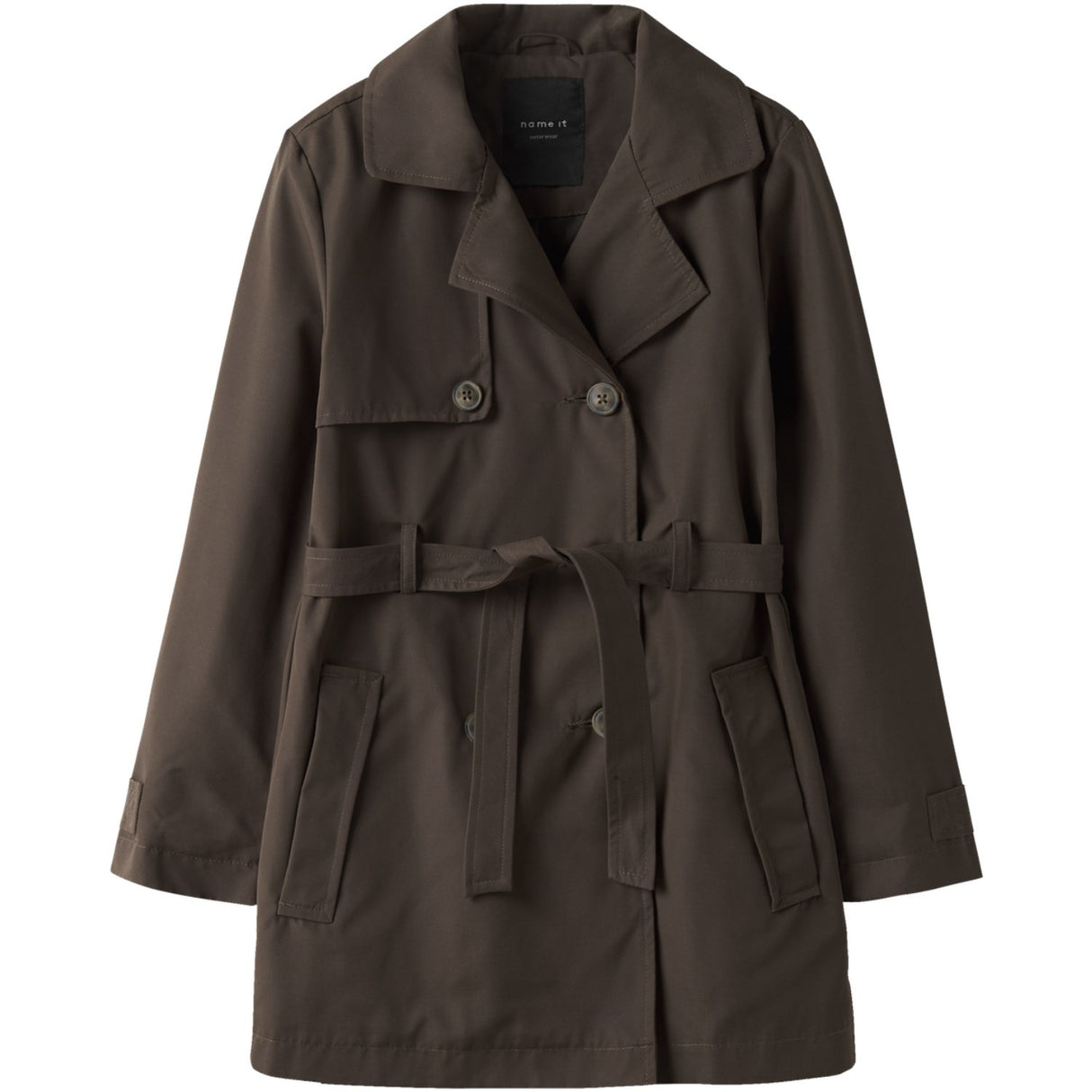 Name It Chocolate Brown Nkfmadelin Trench Frakk Noos