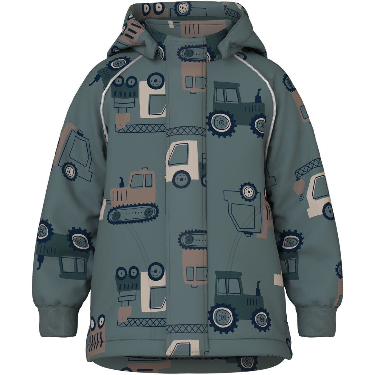 Name It Balsam Green Machines Nmmalfa08 Softshell Jakke Aop Fo