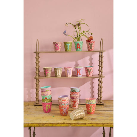 Rice Flowers Medium Melamin Kopp Med The Letter F