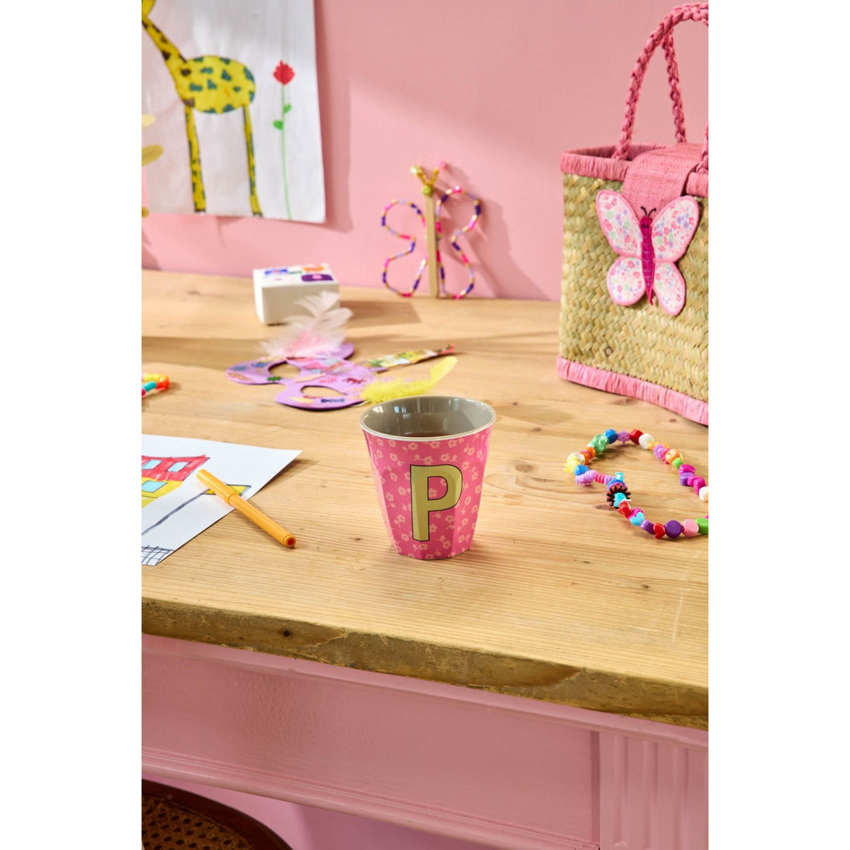 Rice Flowers Medium Melamin Kopp Med The Letter P