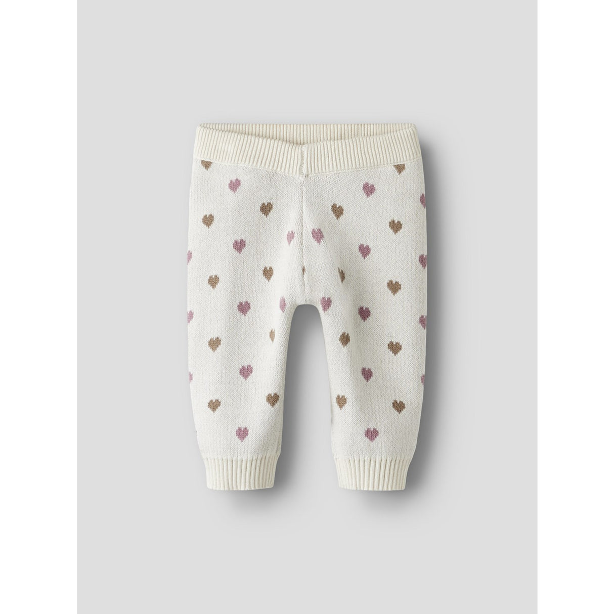 Lil'Atelier Turtledove Sepia Tint Nbfsaran Strikk Bukser Heart Lil