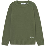 Les Deux Kids Chive Green Brad Roundneck Strikk Kids