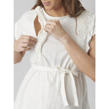 Mama;licious Snow White Crochet Mlalisa Mary Caps Jrs Topp 2F. Noos