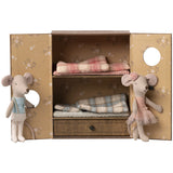 Maileg Ballet Mus I Dansestudie, Lillesøster Og Lillebror