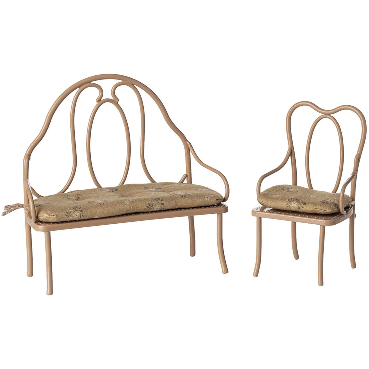 Maileg Vintagestol, Mini, Mørk Pudder