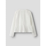 Name It Bright White Nkfkarlina Ls Skjorte