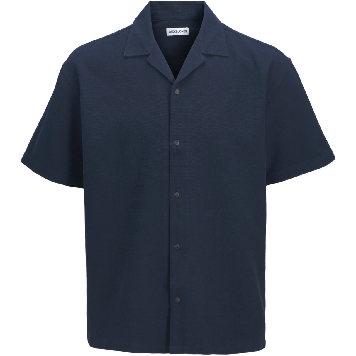 Jack & Jones Junior Navy Blazer Jjglobal Waffle Resort Skjorte Ss Jnr