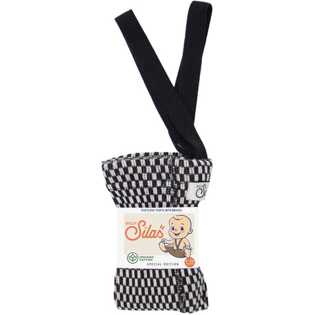 Silly Silas Black X White Checked Special Footless Strømpebukser