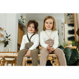 Silly Silas Seaweed Brown X Peanut Striped Special Footed Strømpebukser