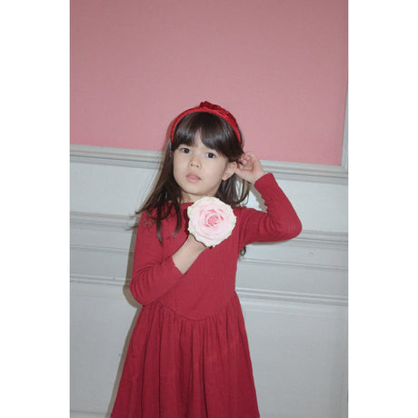 Konges Sløjd Red/Glitter Fløyel Bue Hairbrace