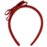 Konges Sløjd Red/Glitter Fløyel Bue Hairbrace