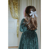 Konges Sløjd Silver Glitter Fløyel Dobbel Bue Hair Barrette