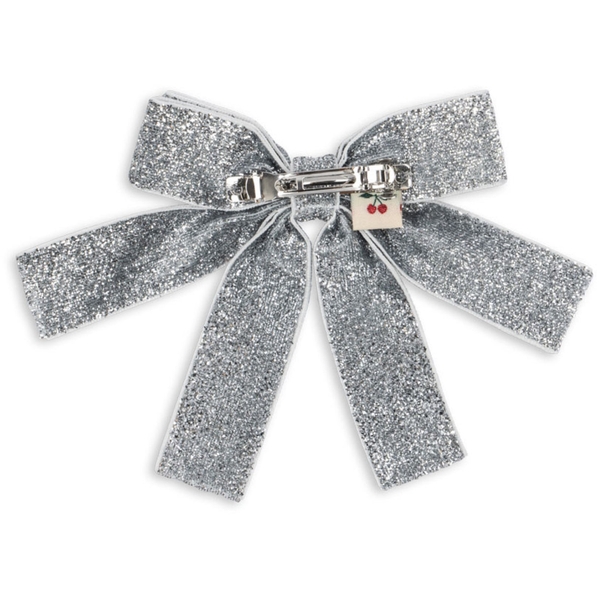Konges Sløjd Silver Glitter Fløyel Dobbel Bue Hair Barrette