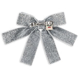Konges Sløjd Silver Glitter Fløyel Dobbel Bue Hair Barrette