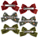 Konges Sløjd Red/Green 6 Pakke Micki Bue Hair Clips