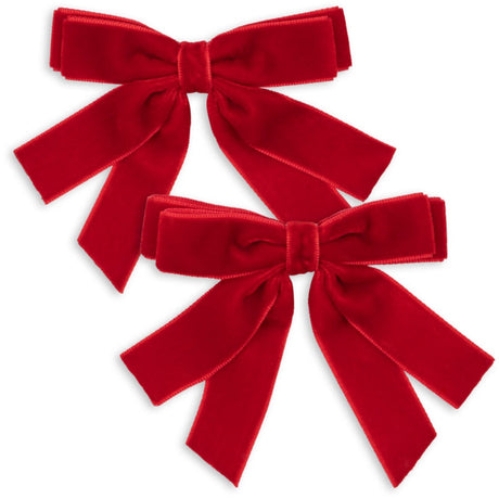Konges Sløjd Barbados Cherry 2 Pakke Fløyel Dobbel Bue Hair Clips