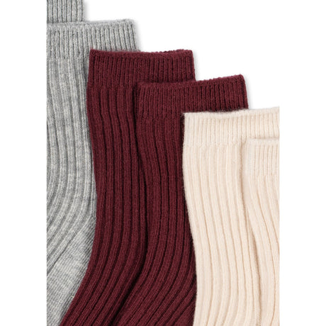 Konges Sløjd Mix Pack 3 Pakke Rib Strømper
