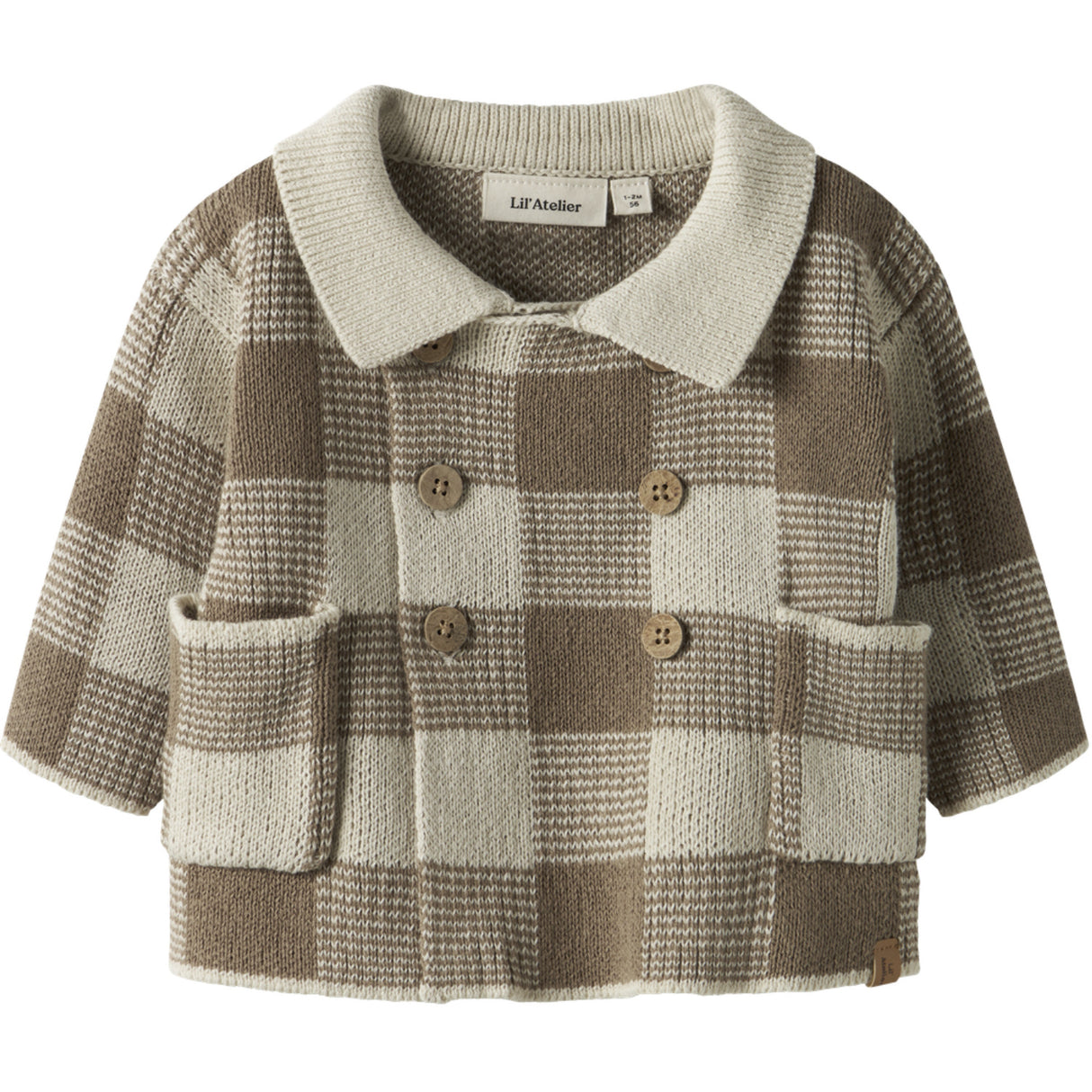 Lil'Atelier Sepia Tint Nbmrobo Ls Loose Strikk Card Lil