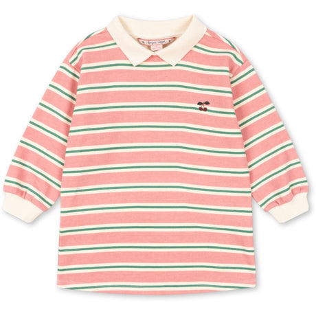 Konges Sløjd Blush Bound Stripe Spotty Ls Kjole Gots