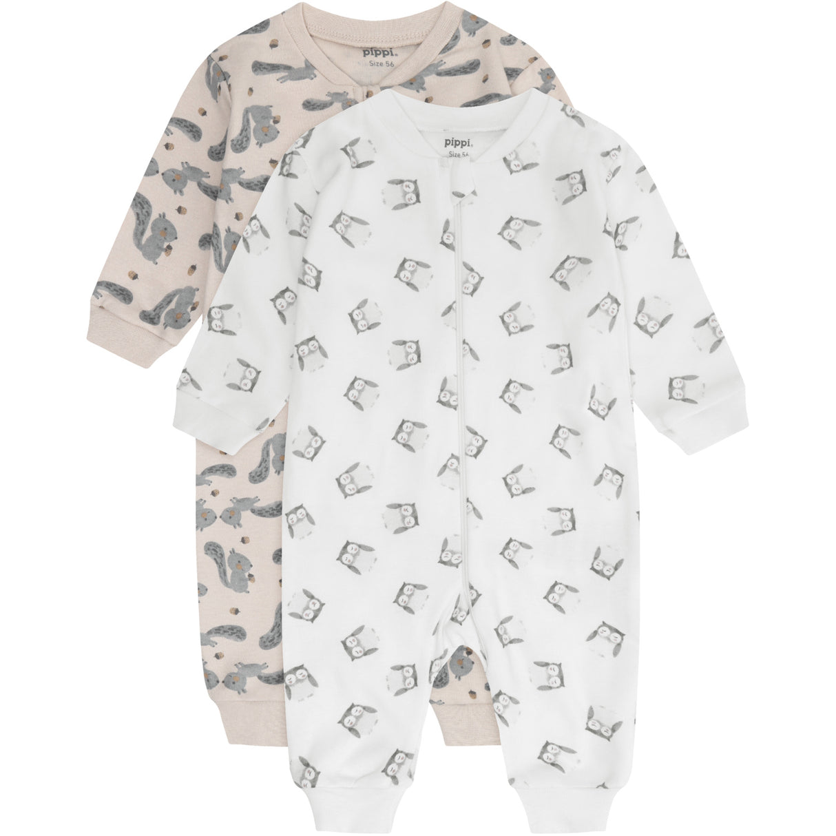 Pippi Rainy Day Natt Drakt -Zipper (2-Pack)