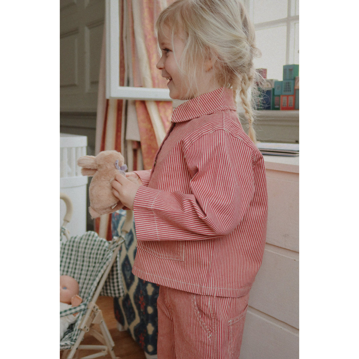 Konges Sløjd Milk Rouge Stripe Luc Bukser Gots