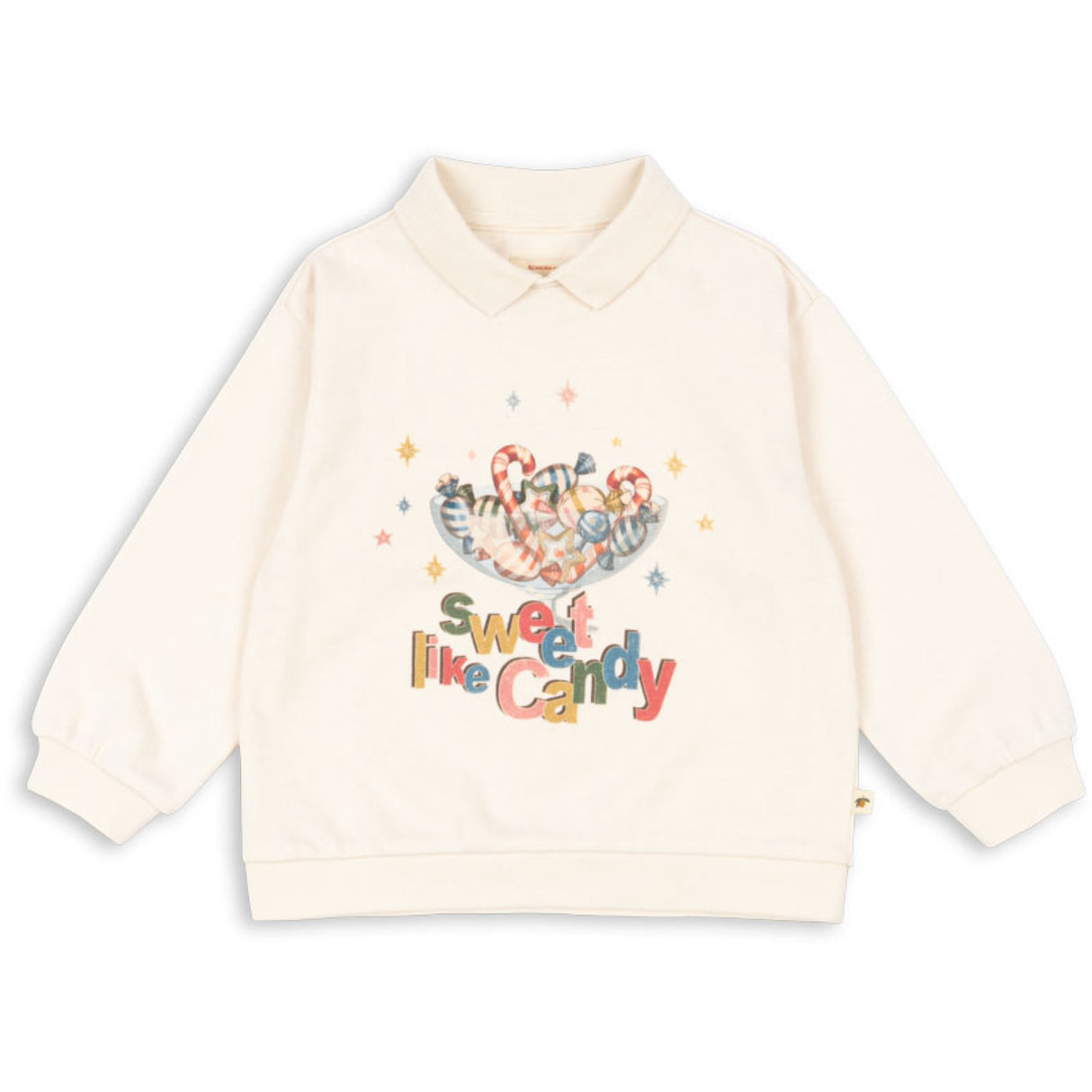 Konges Sløjd Antique White Spotty Ls Polo Gots