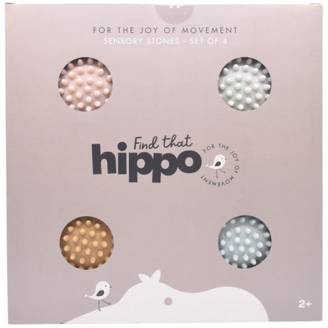 Find that Hippo Sanse-Sten - Sett Med 4 Stk., Model Sunrise