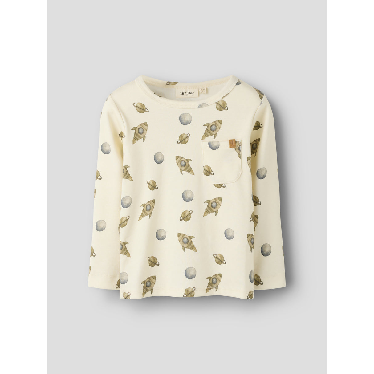 Lil'Atelier Turtledove Space Nmmlayo Geo Ls Slim Topp Lil