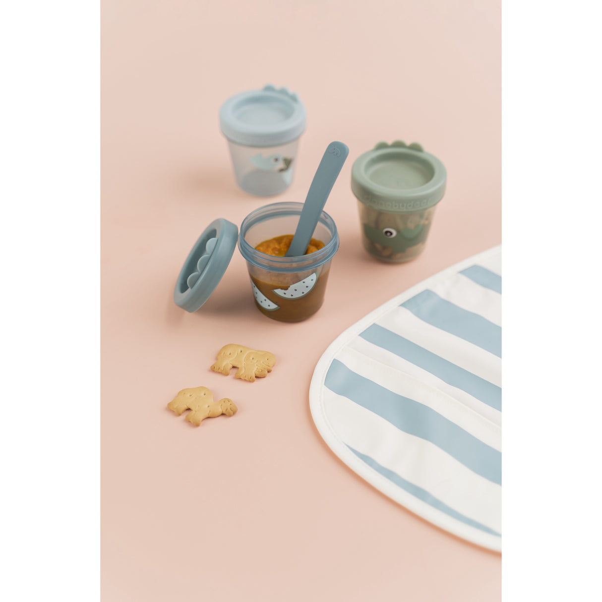 DonebyDeer Blue/Green Pull-Over Smekke 2-Pakning Stripes