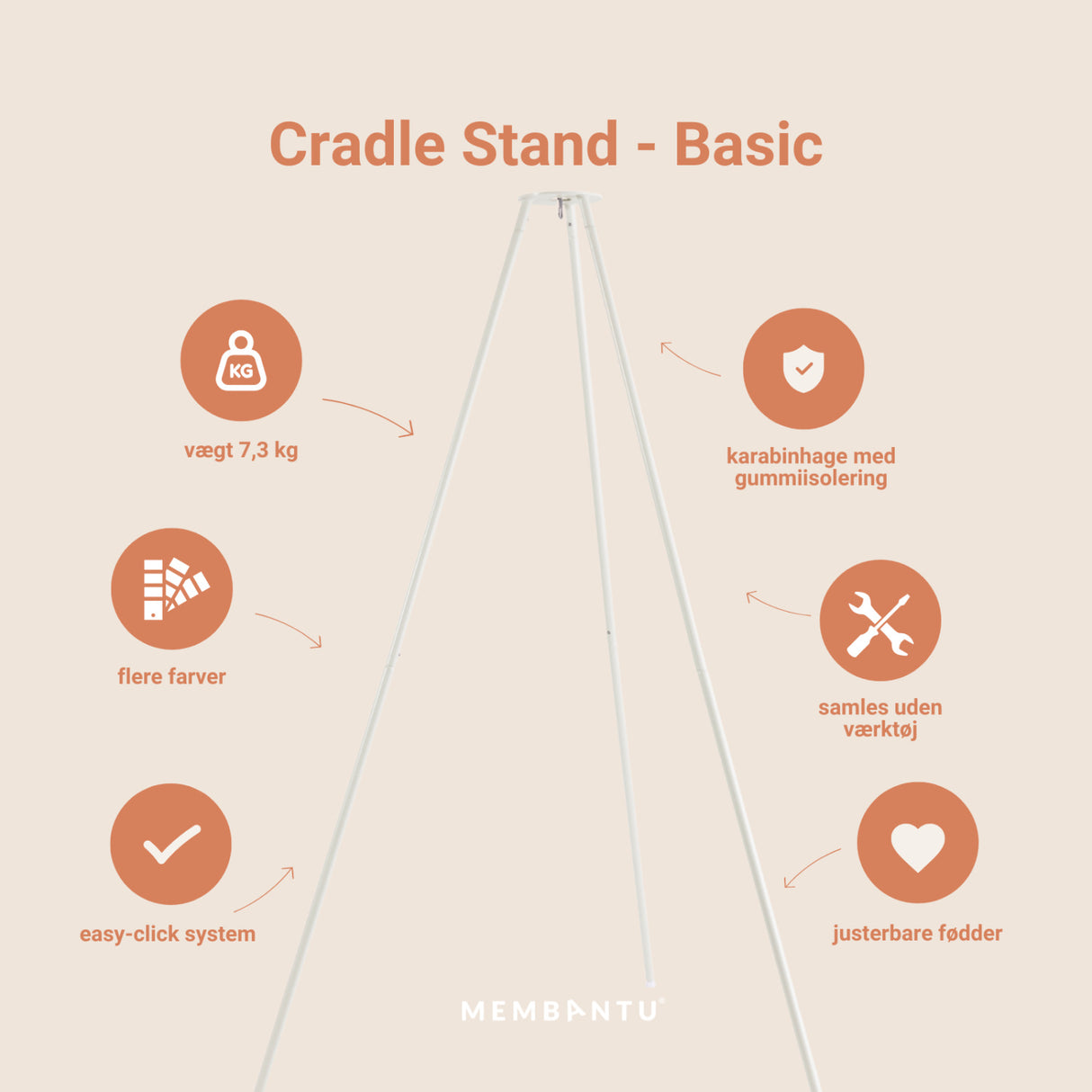 MEMBANTU Grey Cradle Stand Basic