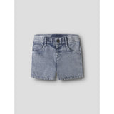 Lil'Atelier Medium Blue Denim Nmmfunda Loose Dnm Shorts 5552-Fd Lil