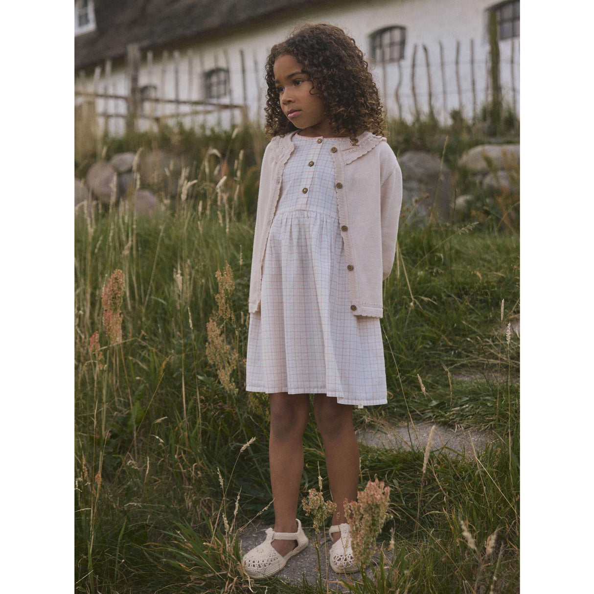 Lil'Atelier Coconut Milk Rose Tan Nmfhedda Sl Kjole Lil