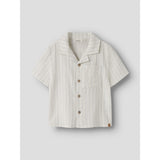 Lil'Atelier Coconut Milk Dusty Blue Nmmhagi Ss Loose Skjorte Lil